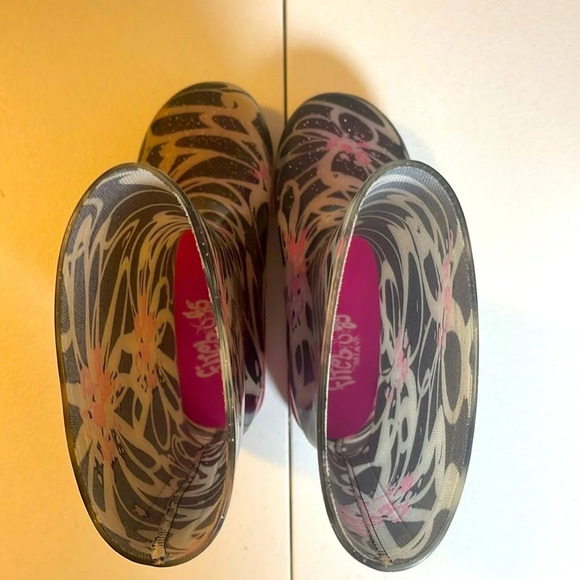 Firebugs By Mia Girl Purple Floral Rain Boots Size 13 - Picture 5 of 8